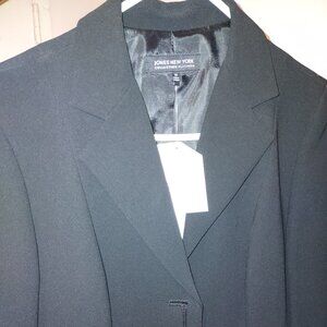 NWT Jones New York Black Suit Blazer Jacket Platinum Collection Size 10